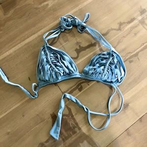 PQ Swim Isla Triangle Blue Bikini Top